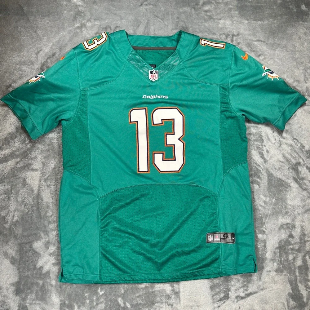 Nike Miami Dolphins Dan Marino 13 Stitched NFL Jersey Teal Mens 48 XL